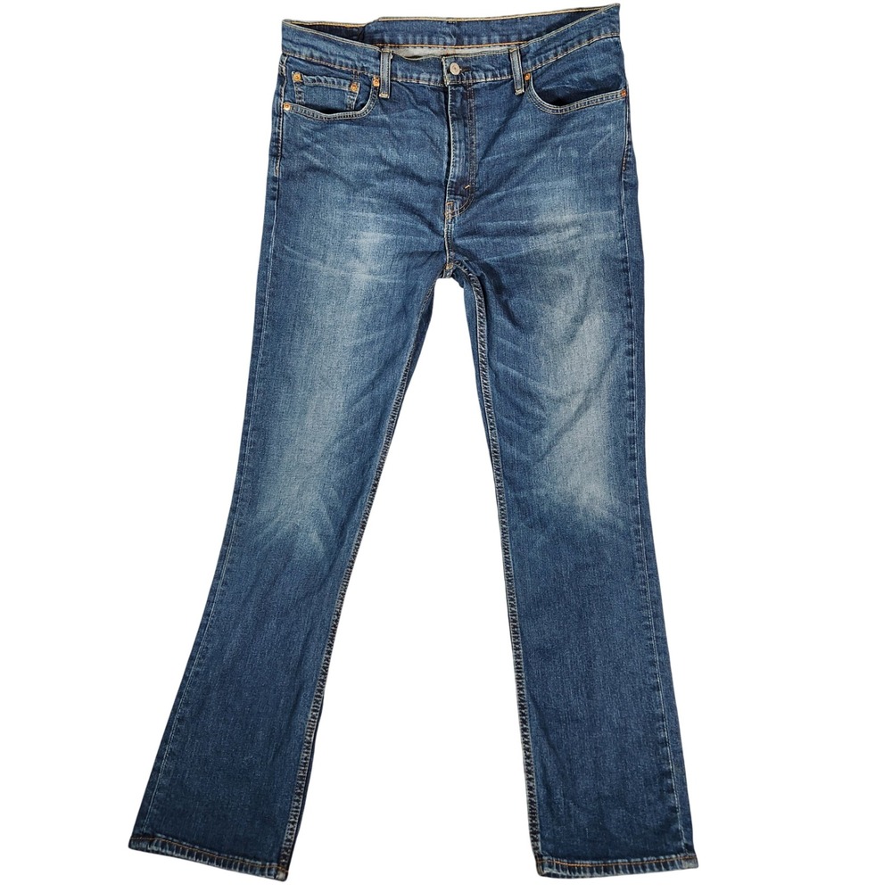 Levi's 505‎ Mens Blue Denim Jeans Bootcut Regular Fit Size 38X32